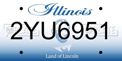 2YU6951 Illinois License Plate
