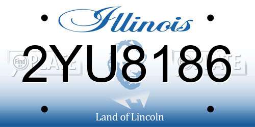 2YU8186 Illinois License Plate