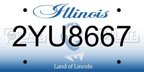 2YU8667 Illinois License Plate