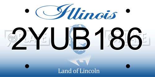 2YUB186 Illinois License Plate