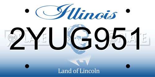 2YUG951 Illinois License Plate