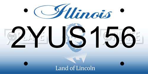2YUS156 Illinois License Plate