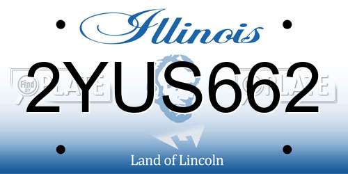2YUS662 Illinois License Plate