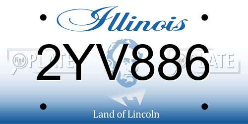 2YV886 Illinois License Plate