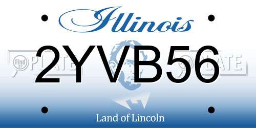 2YVB56 Illinois License Plate