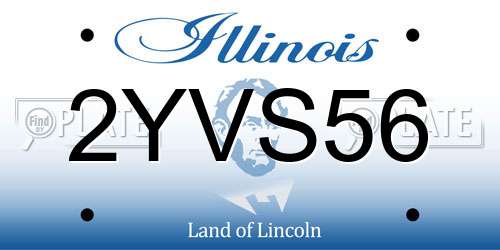 2YVS56 Illinois License Plate