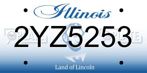 2YZ5253 Illinois License Plate