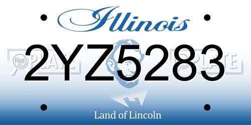 2YZ5283 Illinois License Plate