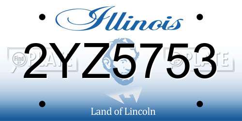 2YZ5753 Illinois License Plate