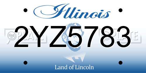 2YZ5783 Illinois License Plate