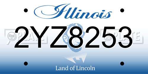 2YZ8253 Illinois License Plate