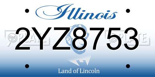 2YZ8753 Illinois License Plate