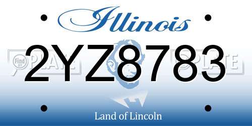 2YZ8783 Illinois License Plate