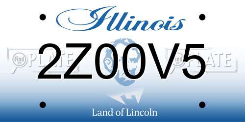 2Z00V5 Illinois License Plate