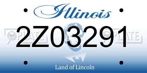 2Z03291 Illinois License Plate