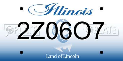 2Z06O7 Illinois License Plate