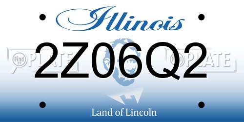 2Z06Q2 Illinois License Plate