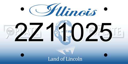 2Z11025 Illinois License Plate