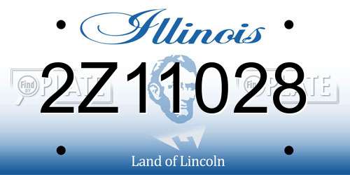 2Z11028 Illinois License Plate