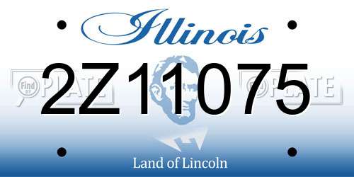 2Z11075 Illinois License Plate