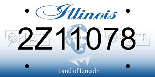 2Z11078 Illinois License Plate