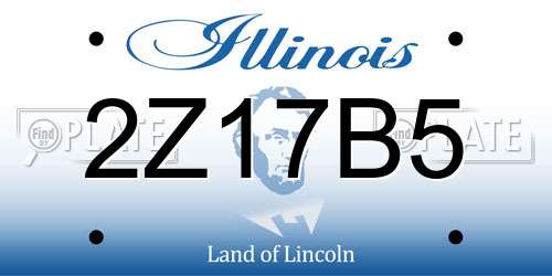 2Z17B5 Illinois License Plate