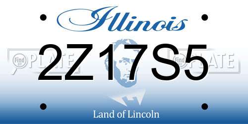 2Z17S5 Illinois License Plate