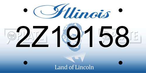 2Z19158 Illinois License Plate
