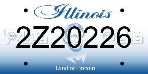 2Z20226 Illinois License Plate