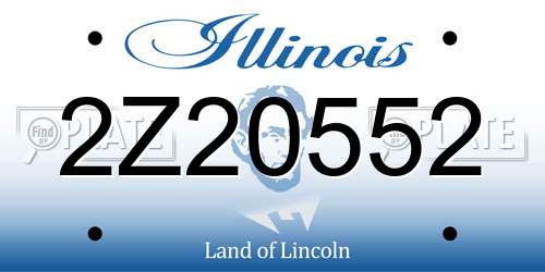 2Z20552 Illinois License Plate