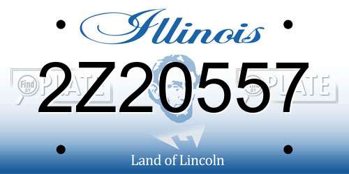 2Z20557 Illinois License Plate