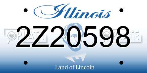 2Z20598 Illinois License Plate