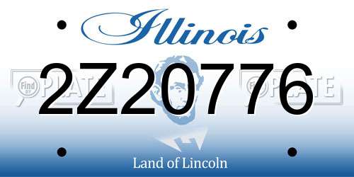 2Z20776 Illinois License Plate