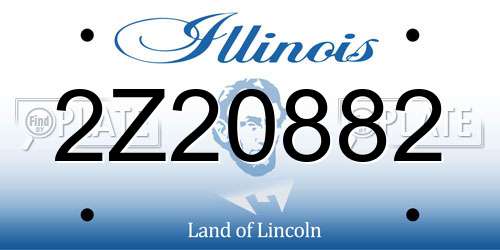 2Z20882 Illinois License Plate