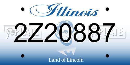 2Z20887 Illinois License Plate