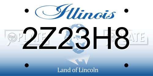 2Z23H8 Illinois License Plate