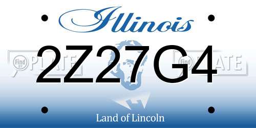 2Z27G4 Illinois License Plate