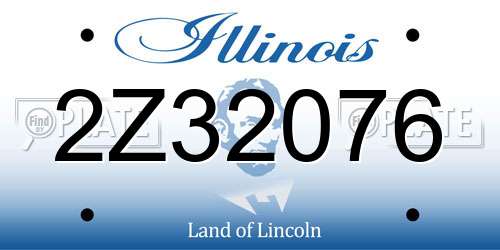 2Z32076 Illinois License Plate