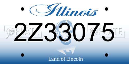 2Z33075 Illinois License Plate