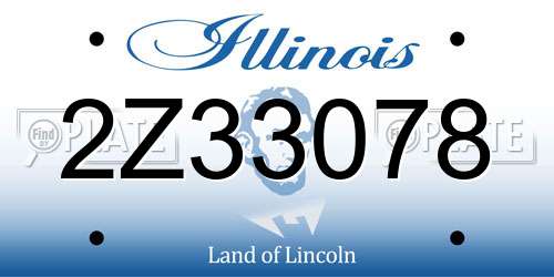 2Z33078 Illinois License Plate