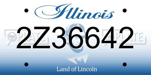 2Z36642 Illinois License Plate