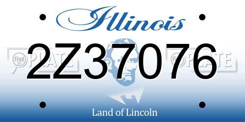 2Z37076 Illinois License Plate