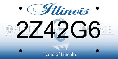 2Z42G6 Illinois License Plate
