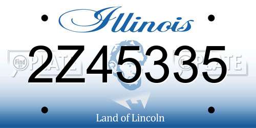 2Z45335 Illinois License Plate