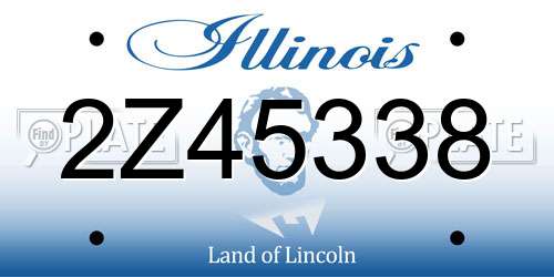 2Z45338 Illinois License Plate