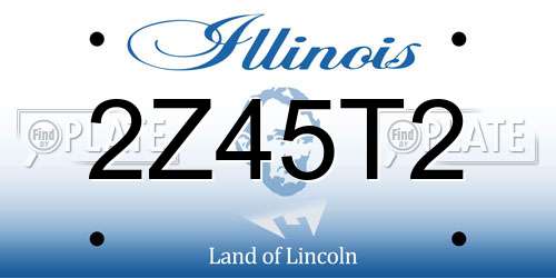 2Z45T2 Illinois License Plate