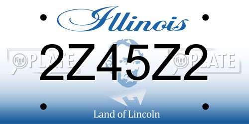2Z45Z2 Illinois License Plate