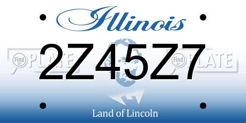 2Z45Z7 Illinois License Plate