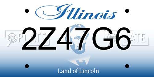 2Z47G6 Illinois License Plate