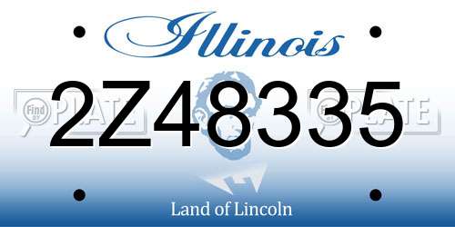 2Z48335 Illinois License Plate